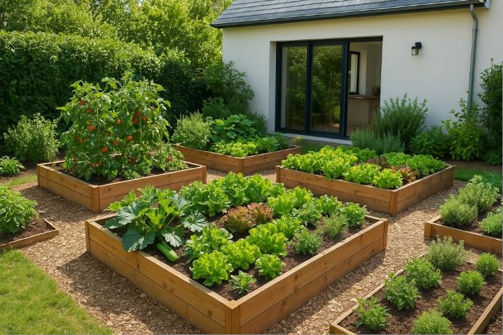 petit jardin potager en carrés